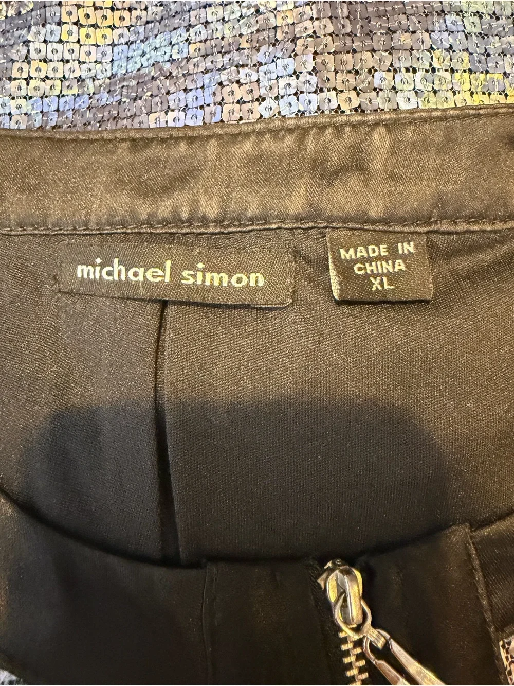 Michael Simon multicolored sequin full-zip jacket blazer Size XL - Picture 10 of 11